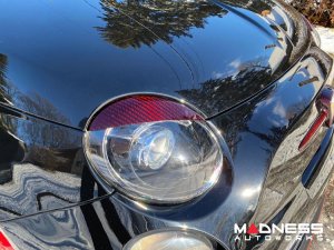 FIAT 500 Eyebrows - Carbon Fiber - Dark Red Candy